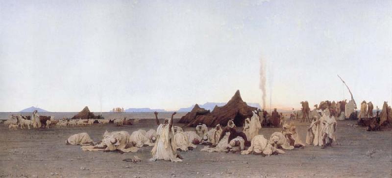 Gustave Guillaumet Evening Prayer in the Sahara oil painting image
